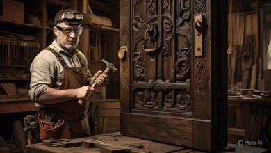 تفصيل أبواب خشب بالدمام