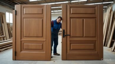 تفصيل أبواب خشب بالحناكية