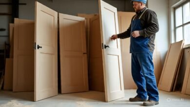 تفصيل أبواب خشب بجيزان