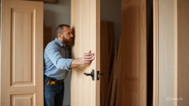 تفصيل أبواب خشب باملج