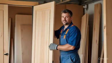 تفصيل أبواب خشب خليص