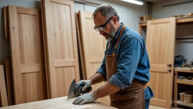 تفصيل أبواب داخلية براس تنورة