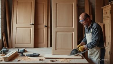 تفصيل أبواب داخلية بحقل