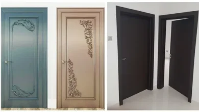 دهان أبواب خشبية بلمسة فنية شقراء