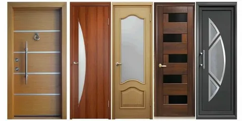 دهان أبواب خشبية بلمسة فنية المجمعة