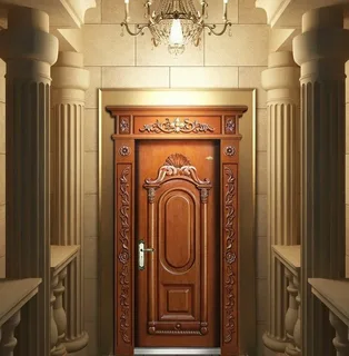 دهان أبواب خشبية بلمسة فنية بالمزاحمية