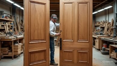 تفصيل أبواب بأجود أنواع الخشب بأسعار منافسة في الدمام