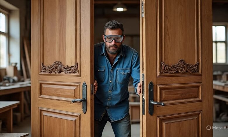 تفصيل أبواب خشب صناعي بأسعار منافسة داخل الدمام