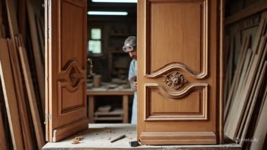 تفصيل أبواب كلاسيك بالخرج