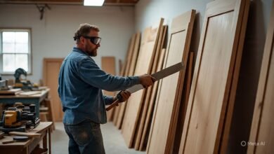 تفصيل أبواب داخلية بالحائط