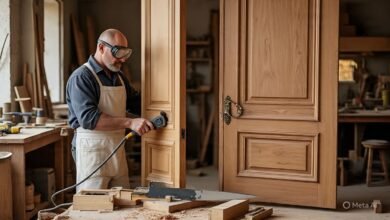 تفصيل أبواب كلاسيك بالمجمعة