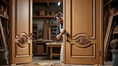 تفصيل أبواب كلاسيك بالعارضة