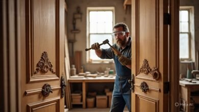 تفصيل أبواب كلاسيك ببيش