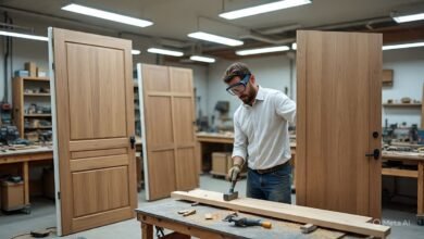 تفصيل أبواب بتشطيبات مميزة بالدمام