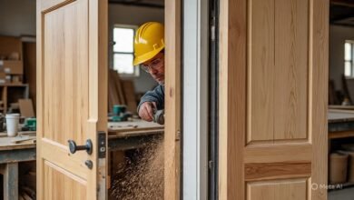 تفصيل أبواب خارجية قرية العليا