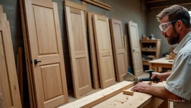 تفصيل أبواب داخلية بالغزالة