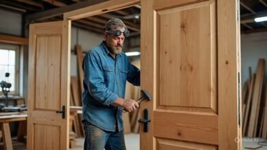 تفصيل أبواب بأجود أنواع الخشب بأسعار منافسة الدمام